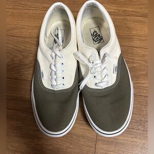 VANS Era Utility Pop Low Top Green Cream Canvas Sneakers men’s 11